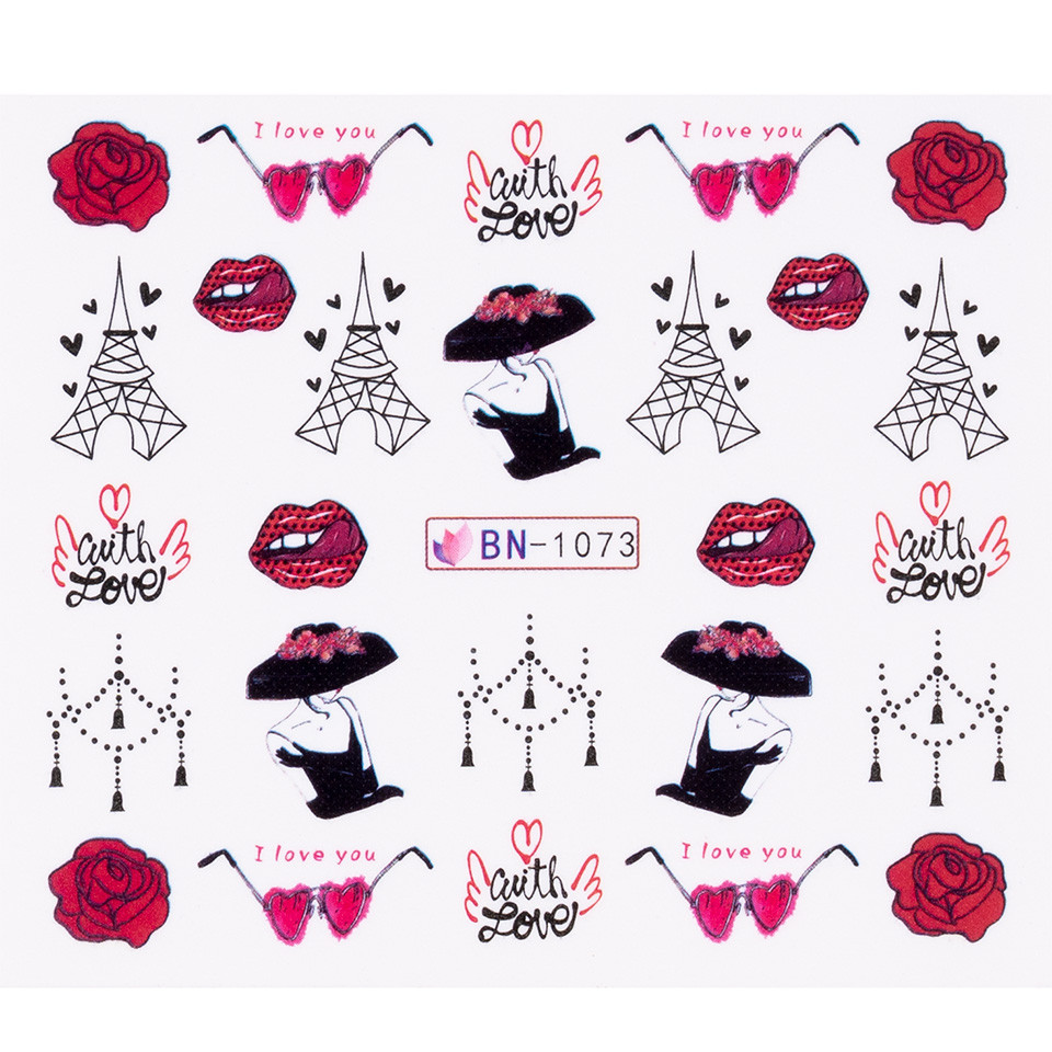 Tatuaj unghii luxorise love in paris, bn-1073