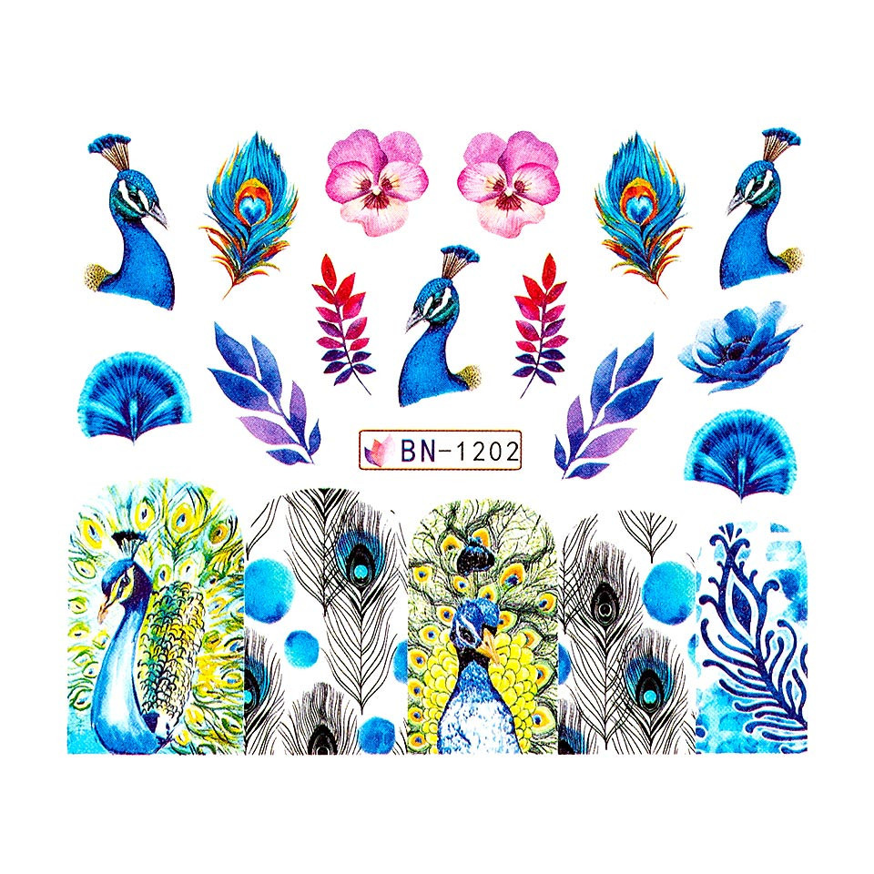 Tatuaj unghii luxorise peacock way, bn-1202