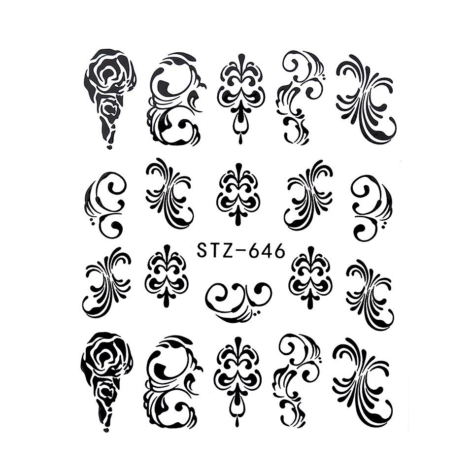 Tatuaj unghii luxorise simple art glam, stz-646