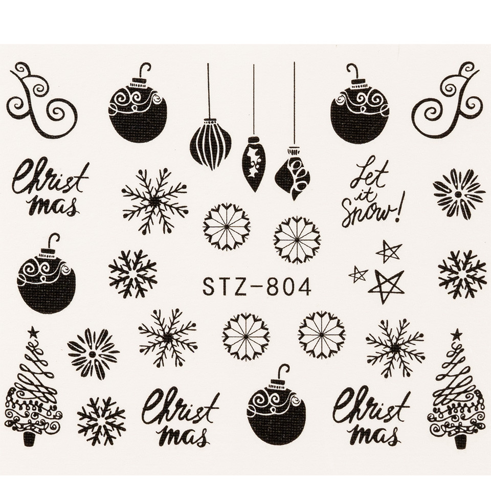 Tatuaj unghii luxorise simple holiday joy, stz-804