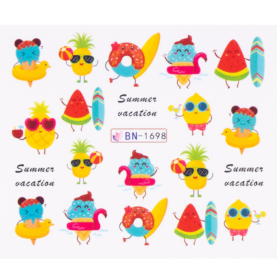 Tatuaj unghii luxorise summer fun, bn-1698
