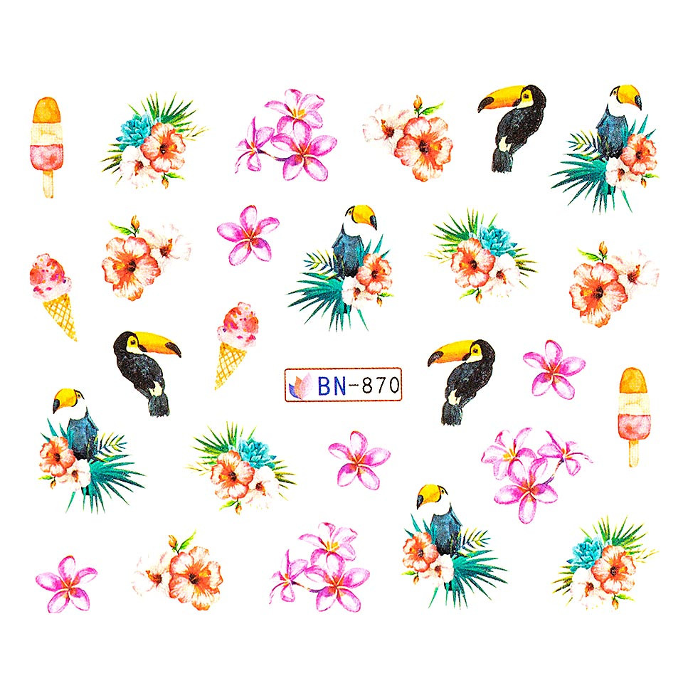 Tatuaj unghii luxorise, tropical bn-870