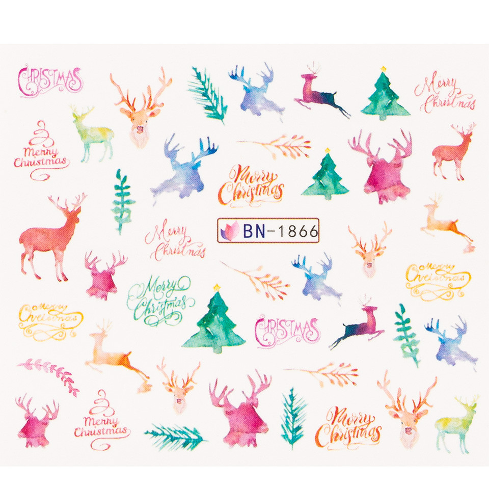 Tatuaj unghii luxorise wild christmas, bn-1866