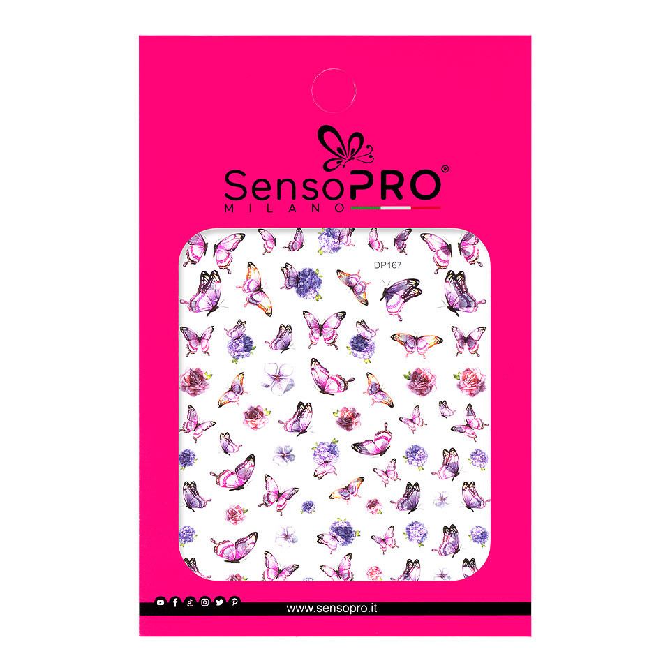 Abtibild unghii sensopro milano, butterfly dance dp167