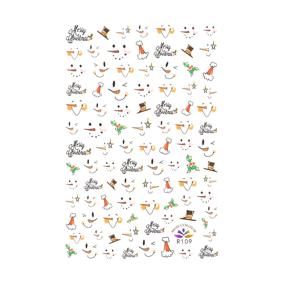 Abtibild unghii sensopro milano, merry snowmen r109