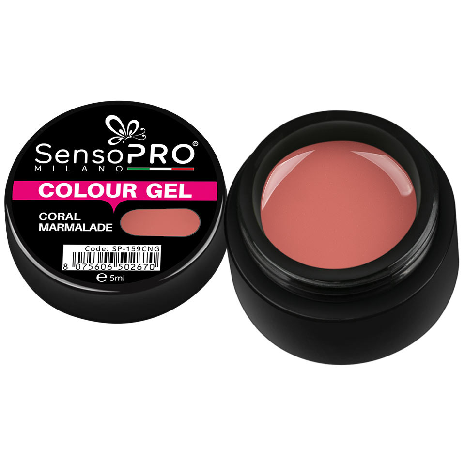 Gel UV Colorat Coral Marmalade, SensoPRO Milano