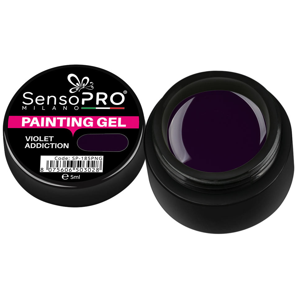 Gel UV Pictura Unghii Violet Addiction 5ml, SensoPRO Milano