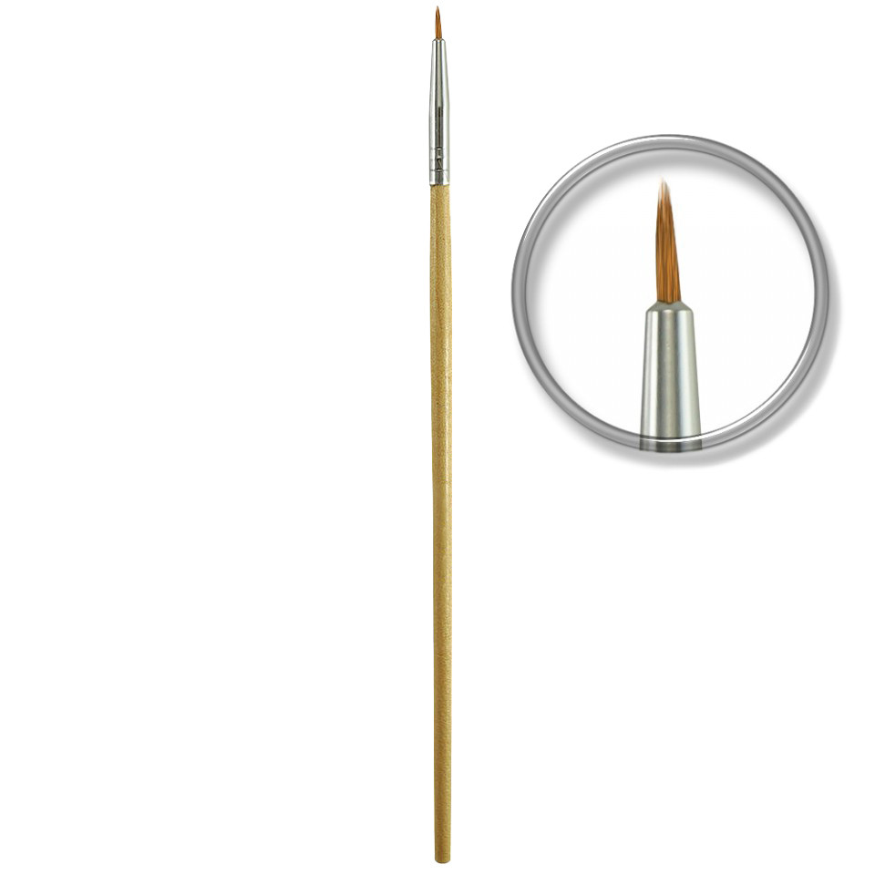 Pensula nail art profesionala nr. 2, linii fine, french – Wood Stick