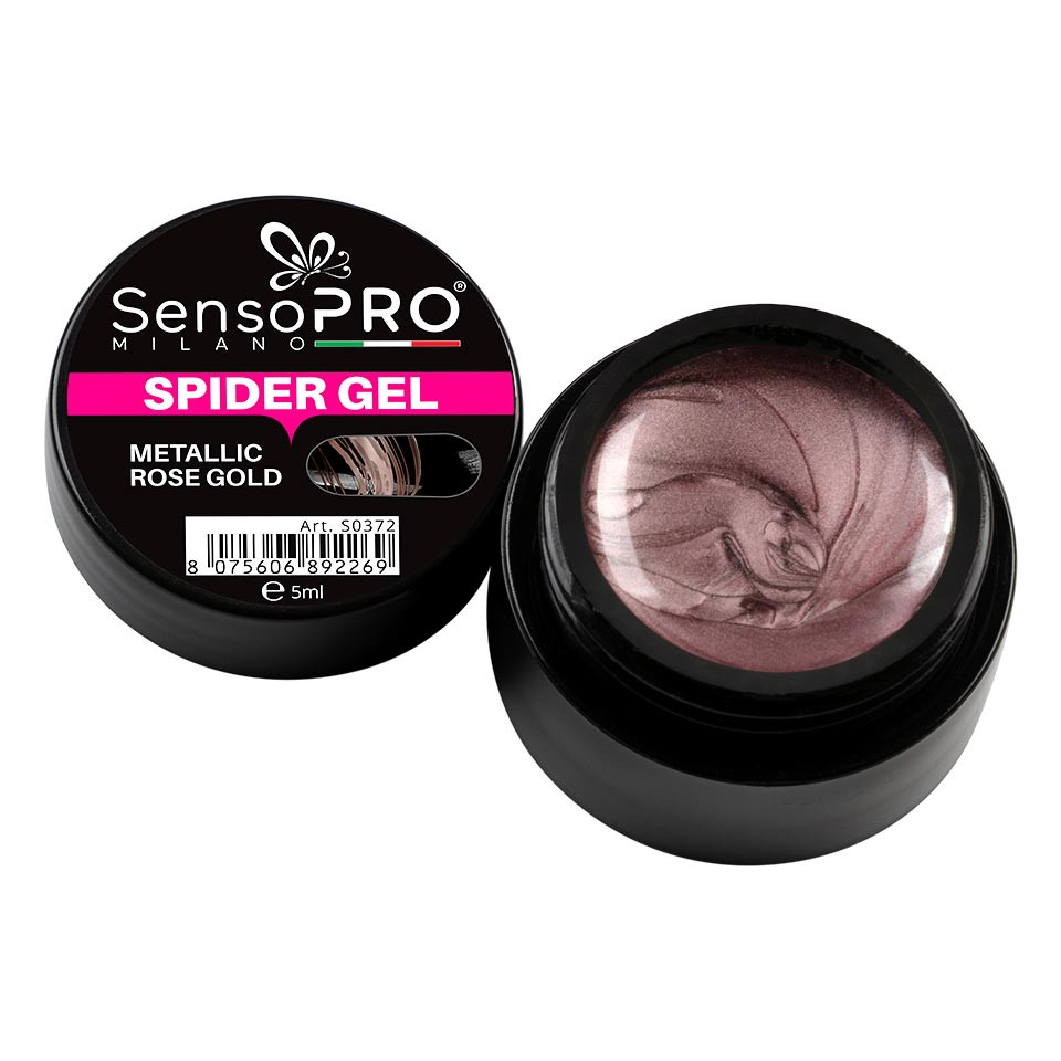 Spider Gel SensoPRO Metallic Rose Gold, 5 ml kitunghii.ro