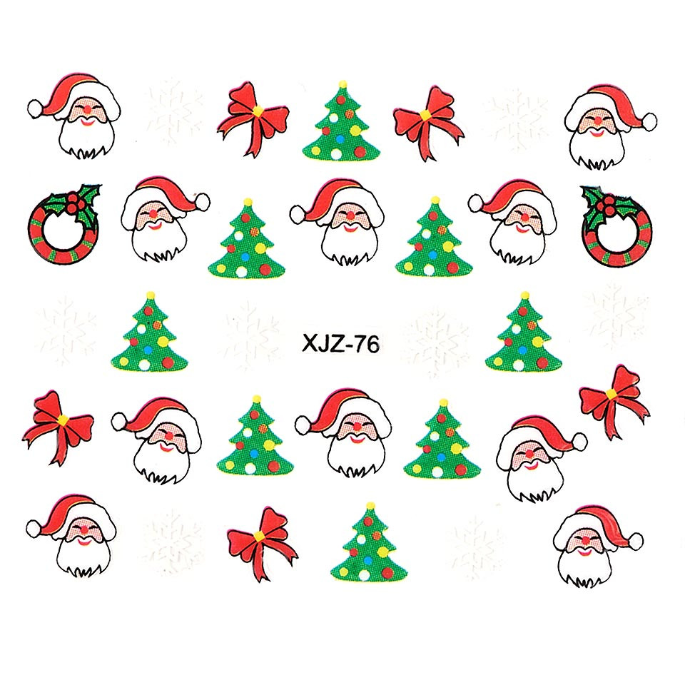 Sticker 3d unghii luxorise, christmas & santa xjz-76