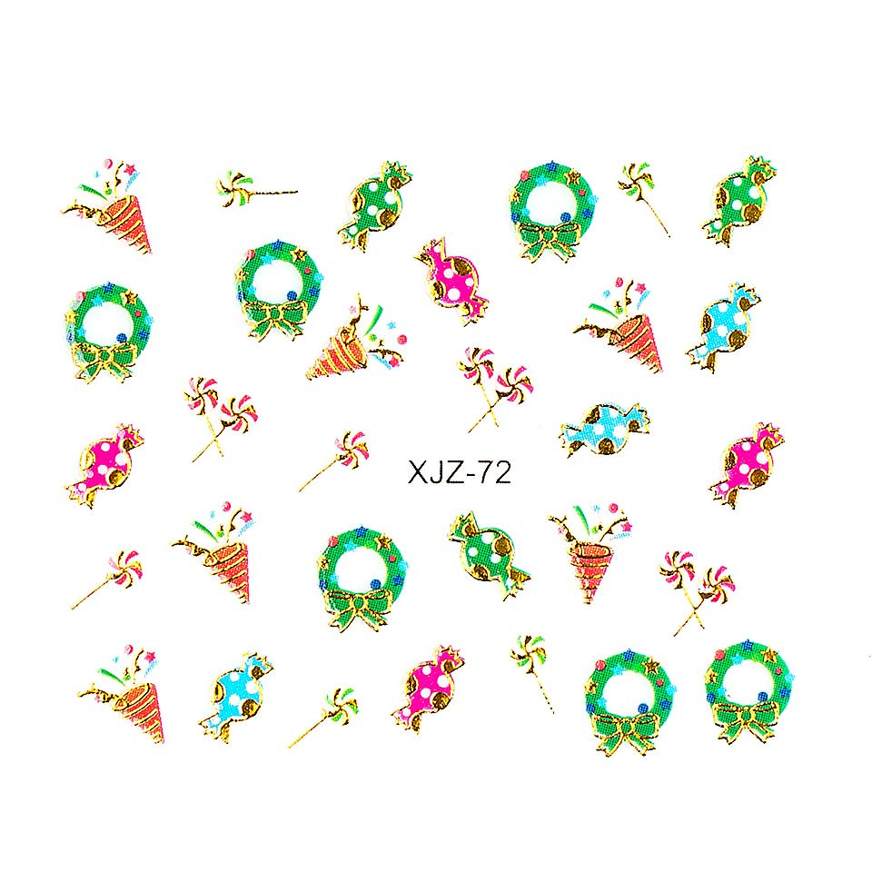 Sticker 3d unghii luxorise xjz-72, christmas collection