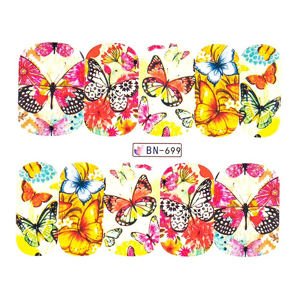 Tatuaj unghii luxorise, butterfly bn-699