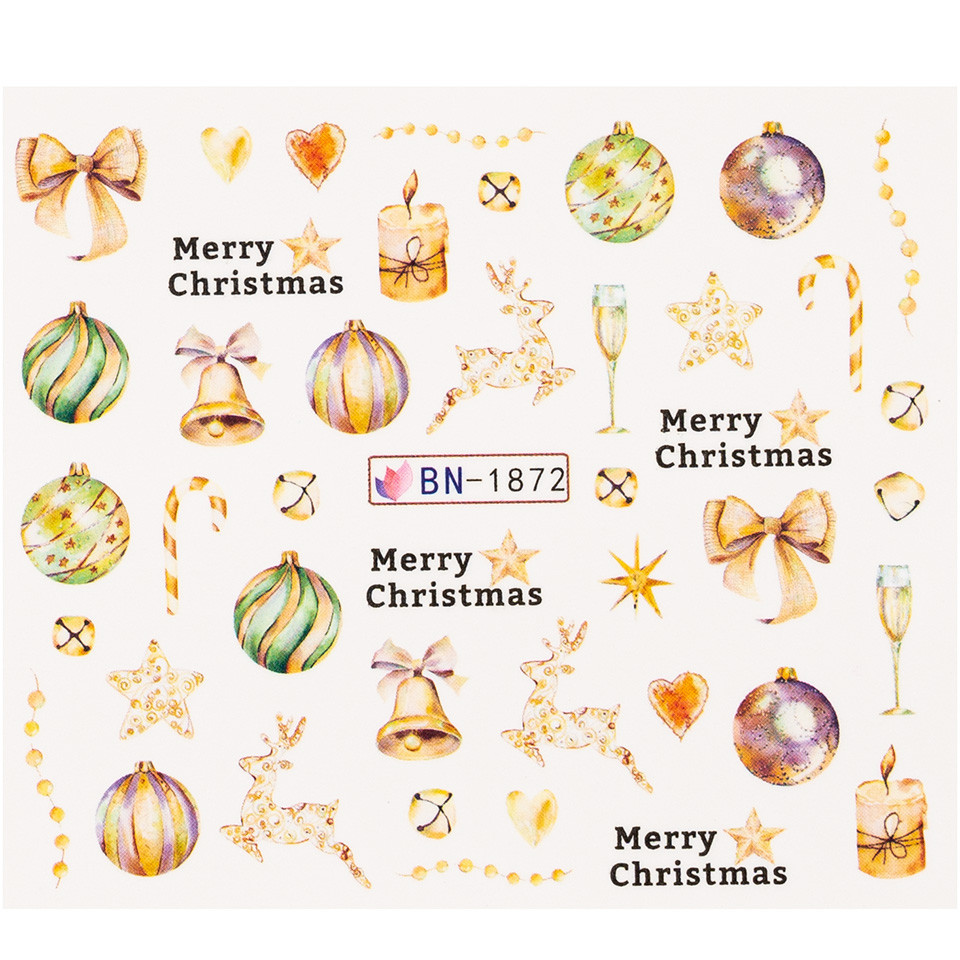 Tatuaj unghii luxorise christmas deco, bn-1872