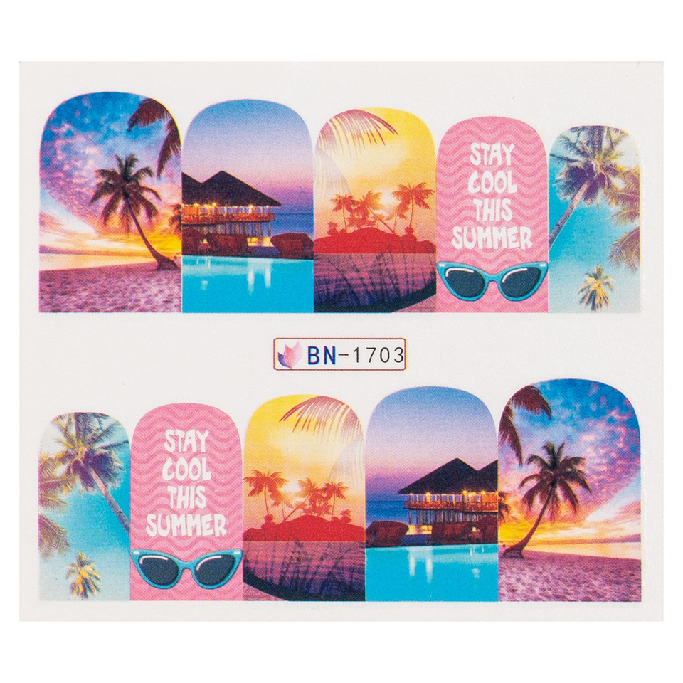Tatuaj unghii luxorise exotic summer, bn-1703