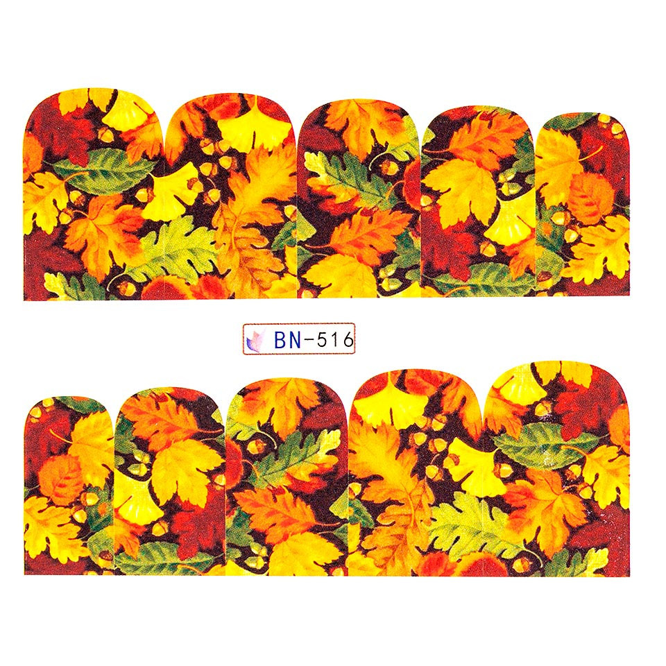 Tatuaj unghii luxorise fall leaves, bn-516