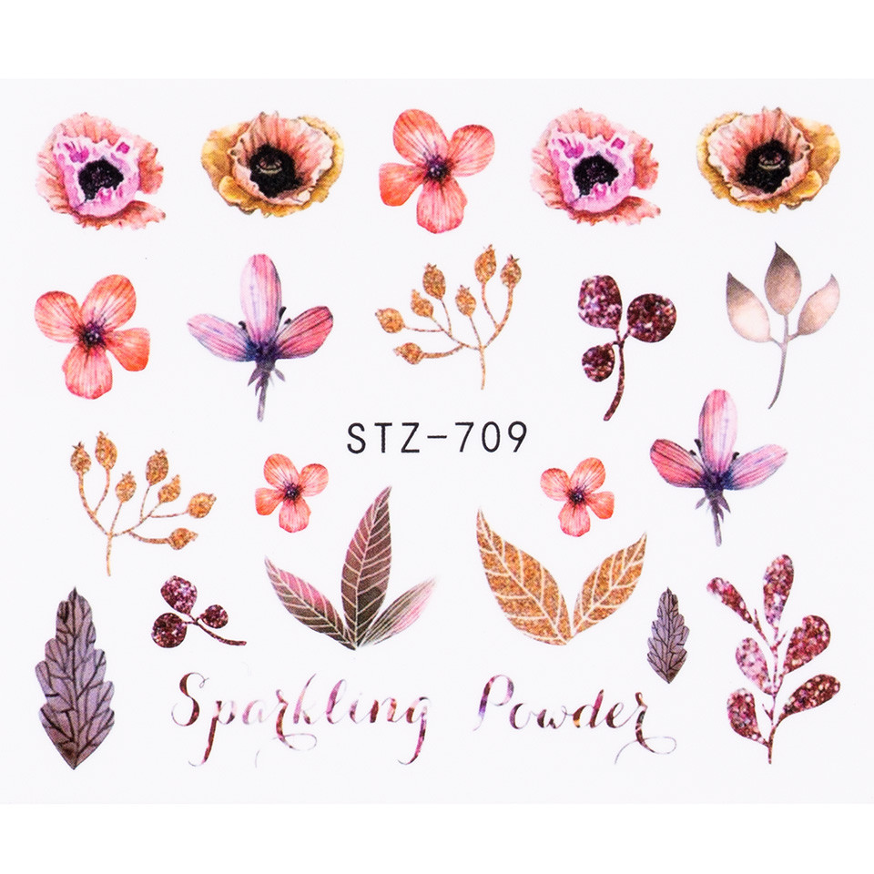 Tatuaj unghii luxorise flower love, stz-709