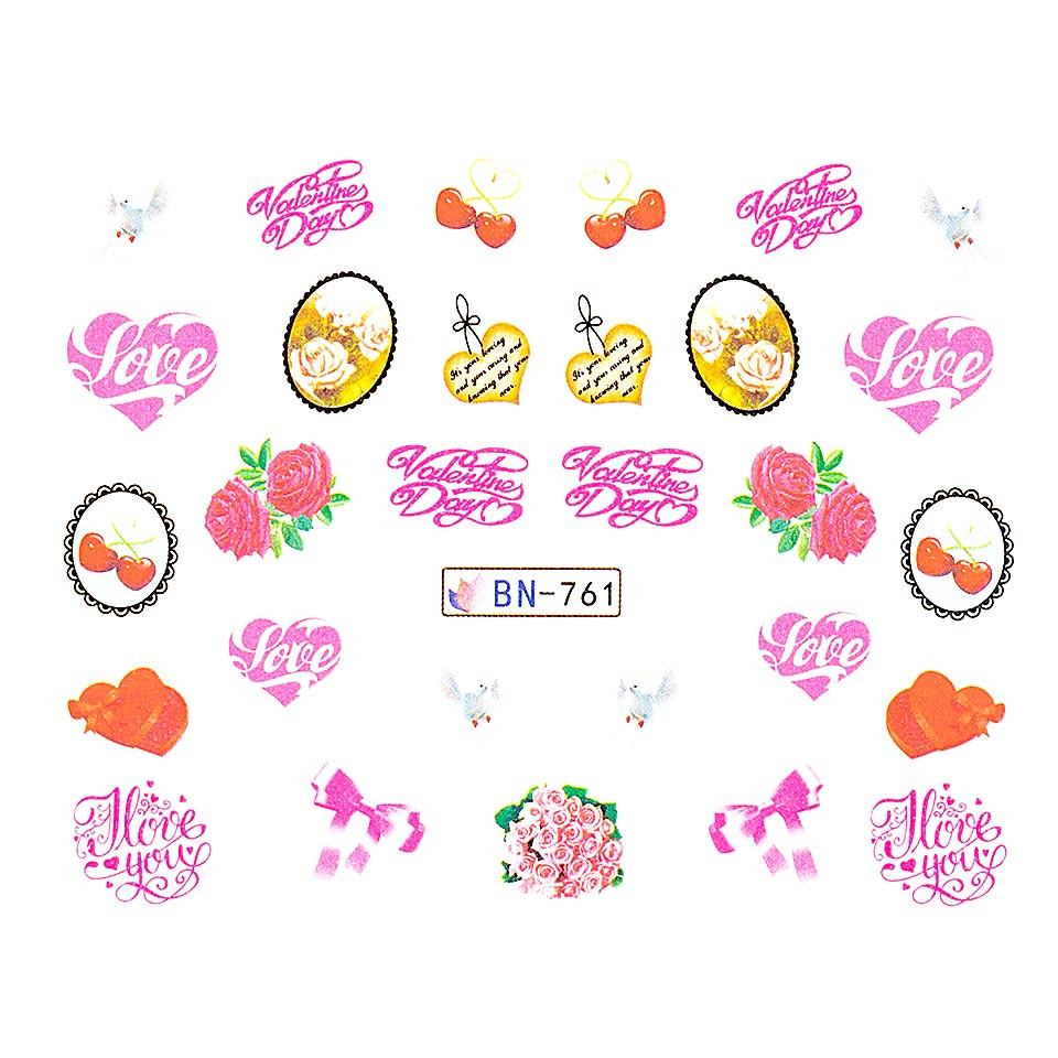 Tatuaj unghii luxorise, love bn-761