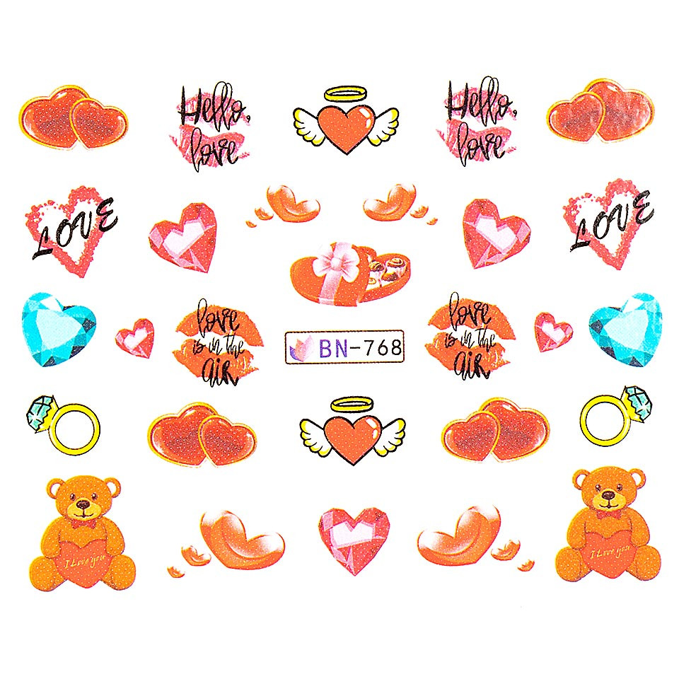 Tatuaj unghii luxorise, love bn-768
