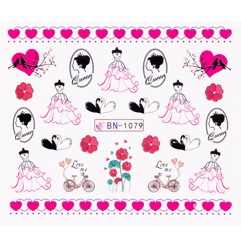 Tatuaj unghii luxorise retro love, bn-1079