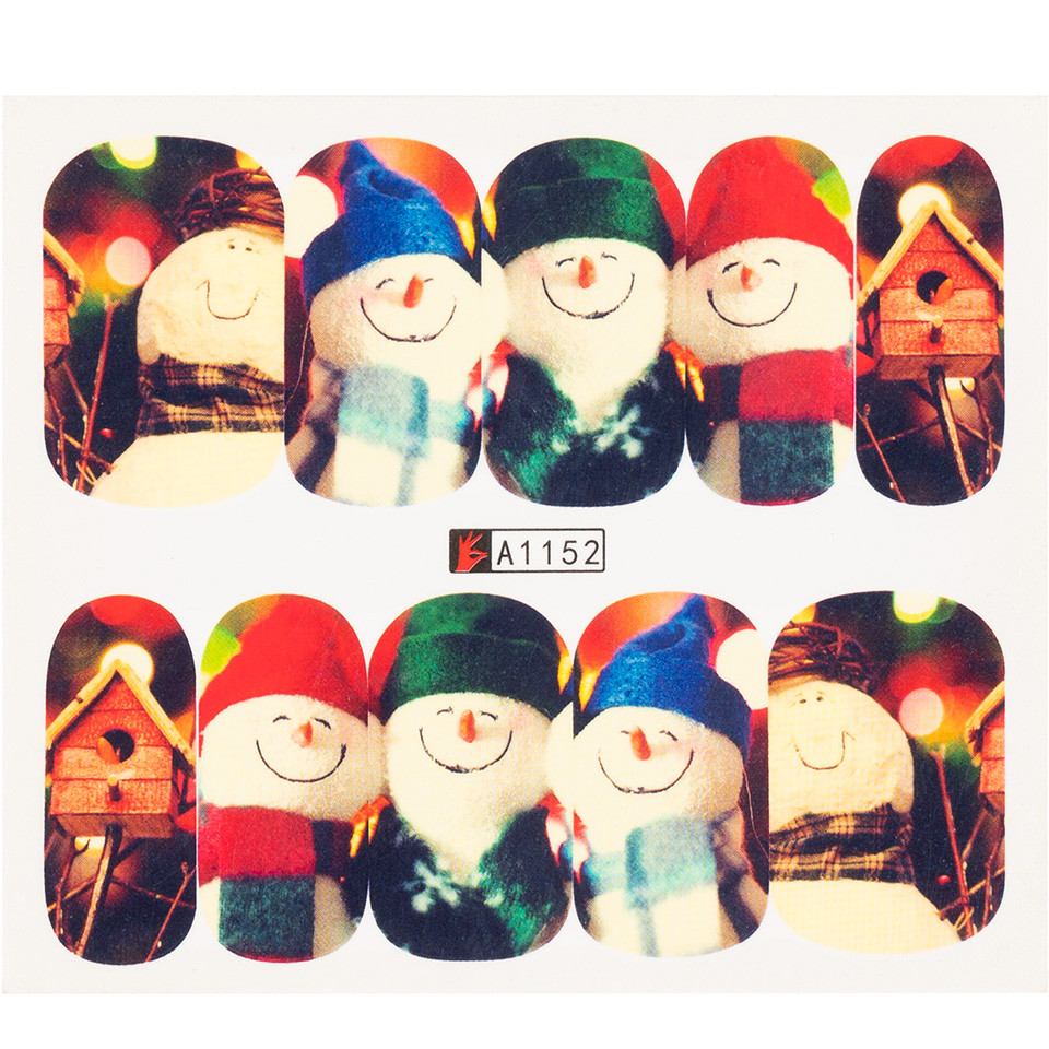 Tatuaj unghii luxorise snowmen club, a1152