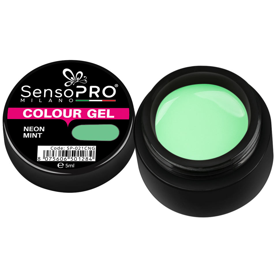 Gel UV Colorat Neon Mint 5ml, SensoPRO Milano kitunghii.ro imagine pret reduceri
