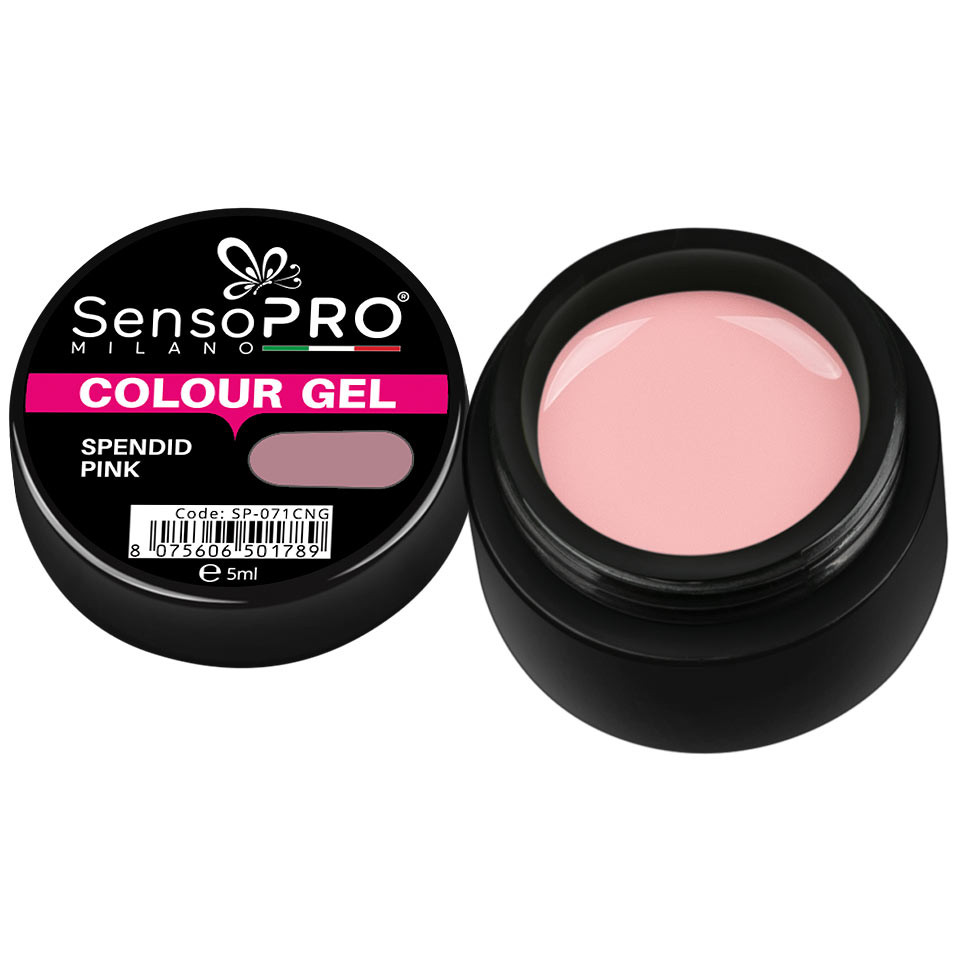 Gel UV Colorat Spendid Pink 5ml, SensoPRO Milano kitunghii.ro