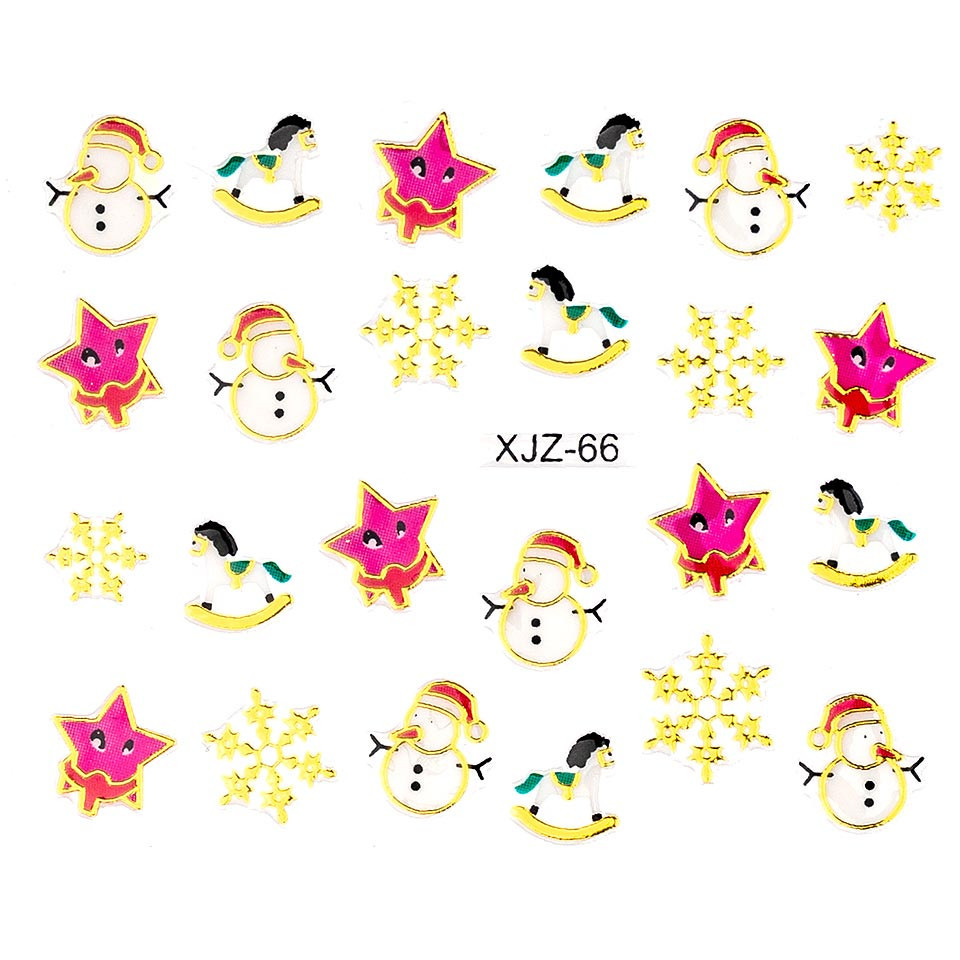 Sticker 3d unghii luxorise, christmas stars xjz-66