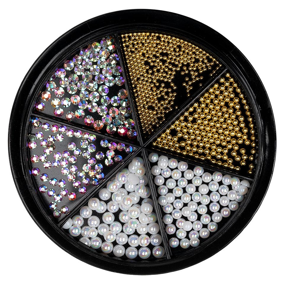 Strasuri unghii luxorise, royal gold & silver