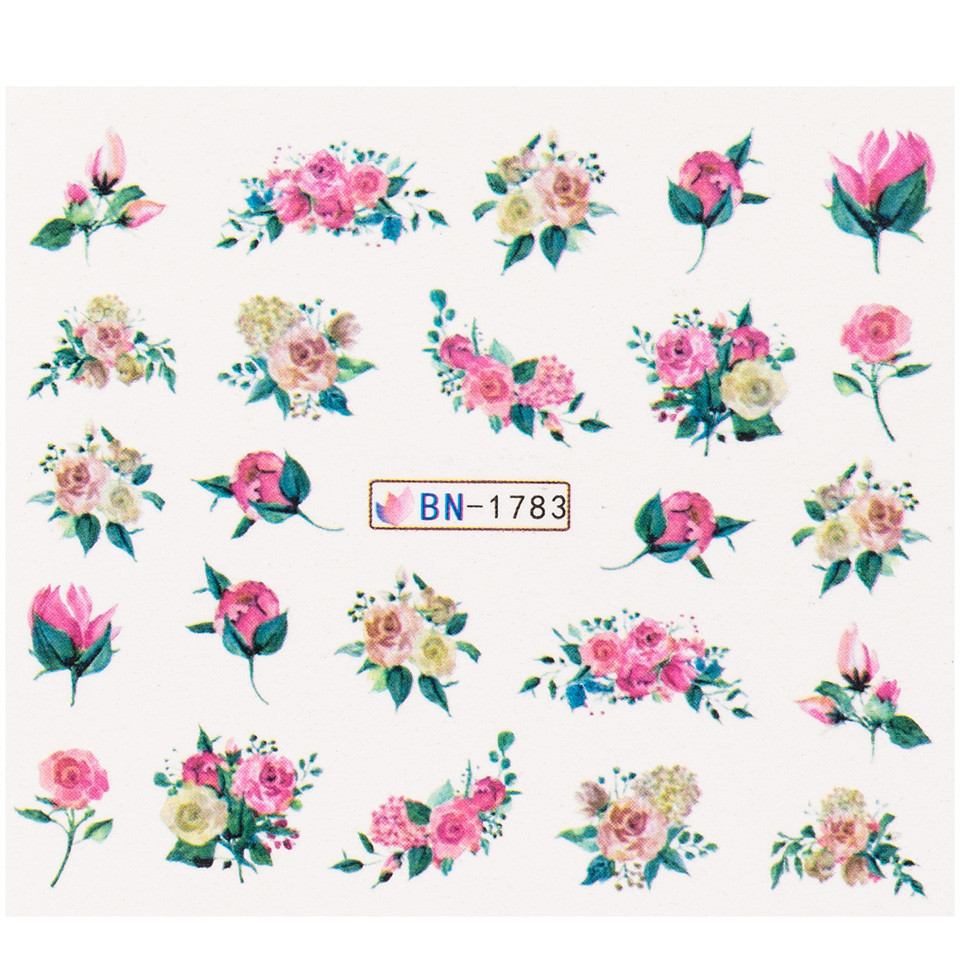 Tatuaj unghii luxorise flower code, bn-1783