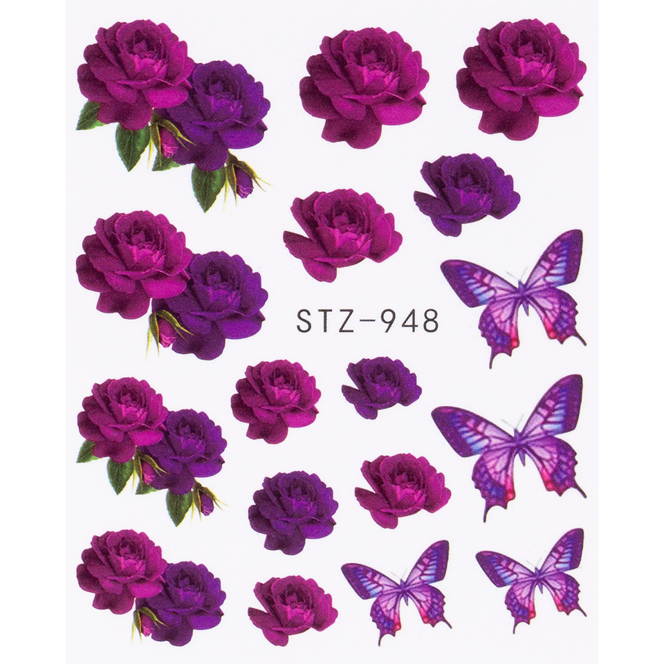 Tatuaj unghii luxorise flower meet butterfly, stz-948