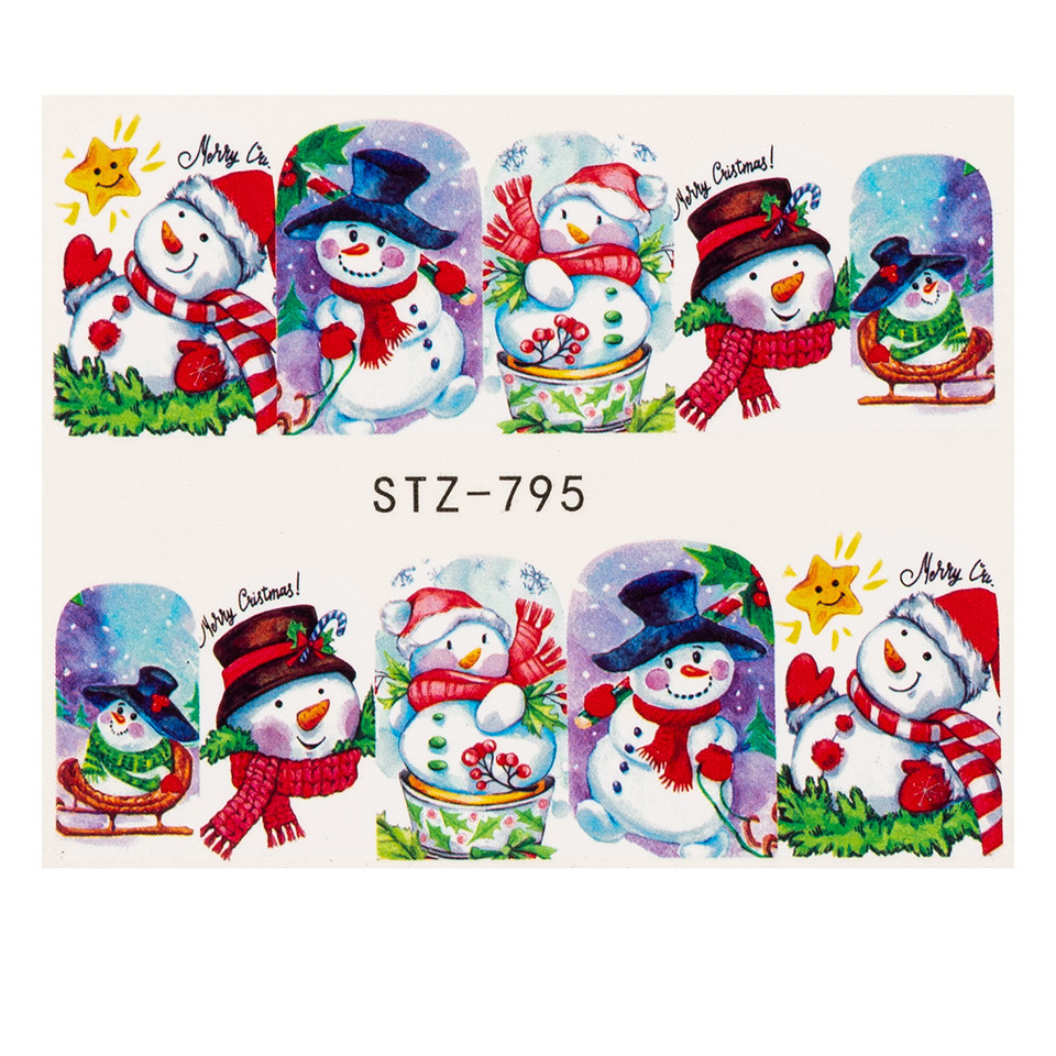 Tatuaj unghii luxorise snowmen look, stz-795