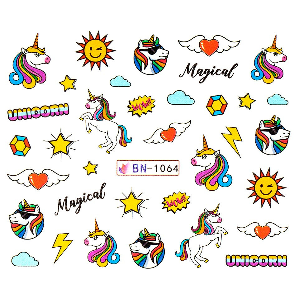 Tatuaj unghii luxorise unicorn magic, bn-1064