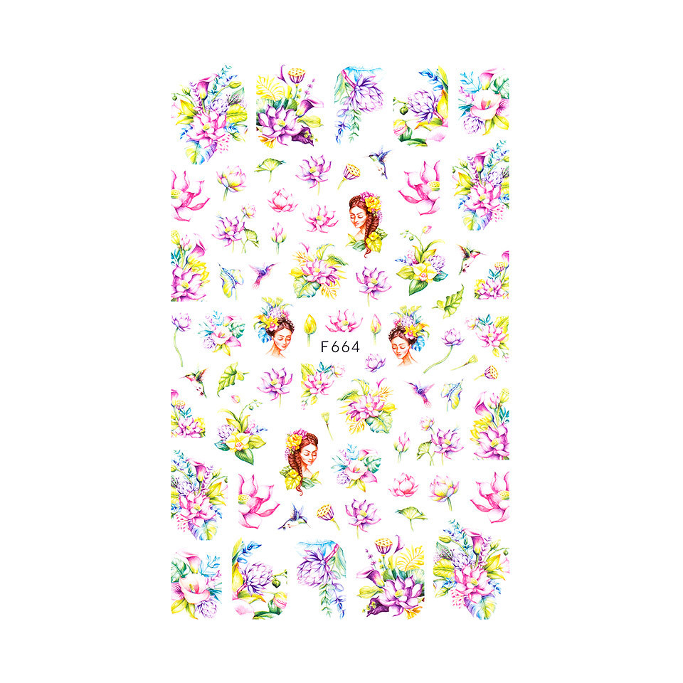 Abtibild unghii sensopro milano, flower illusion f664