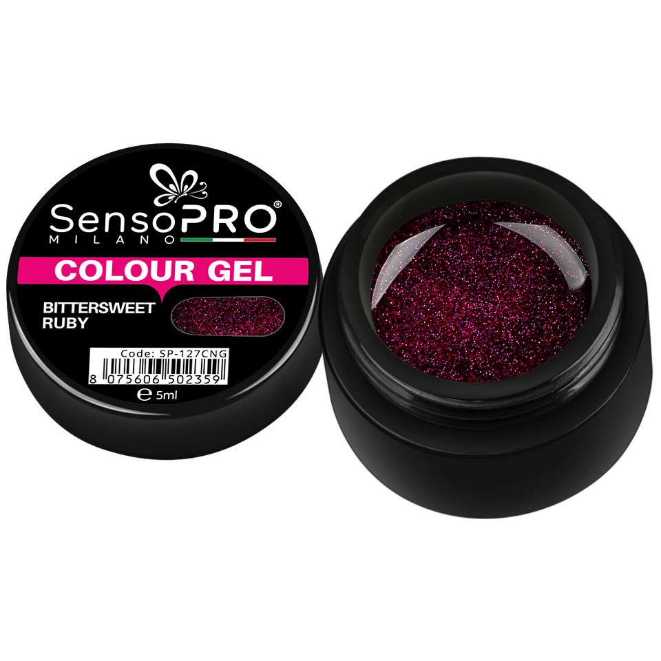 Gel UV Colorat Bittersweet Ruby, SensoPRO Milano