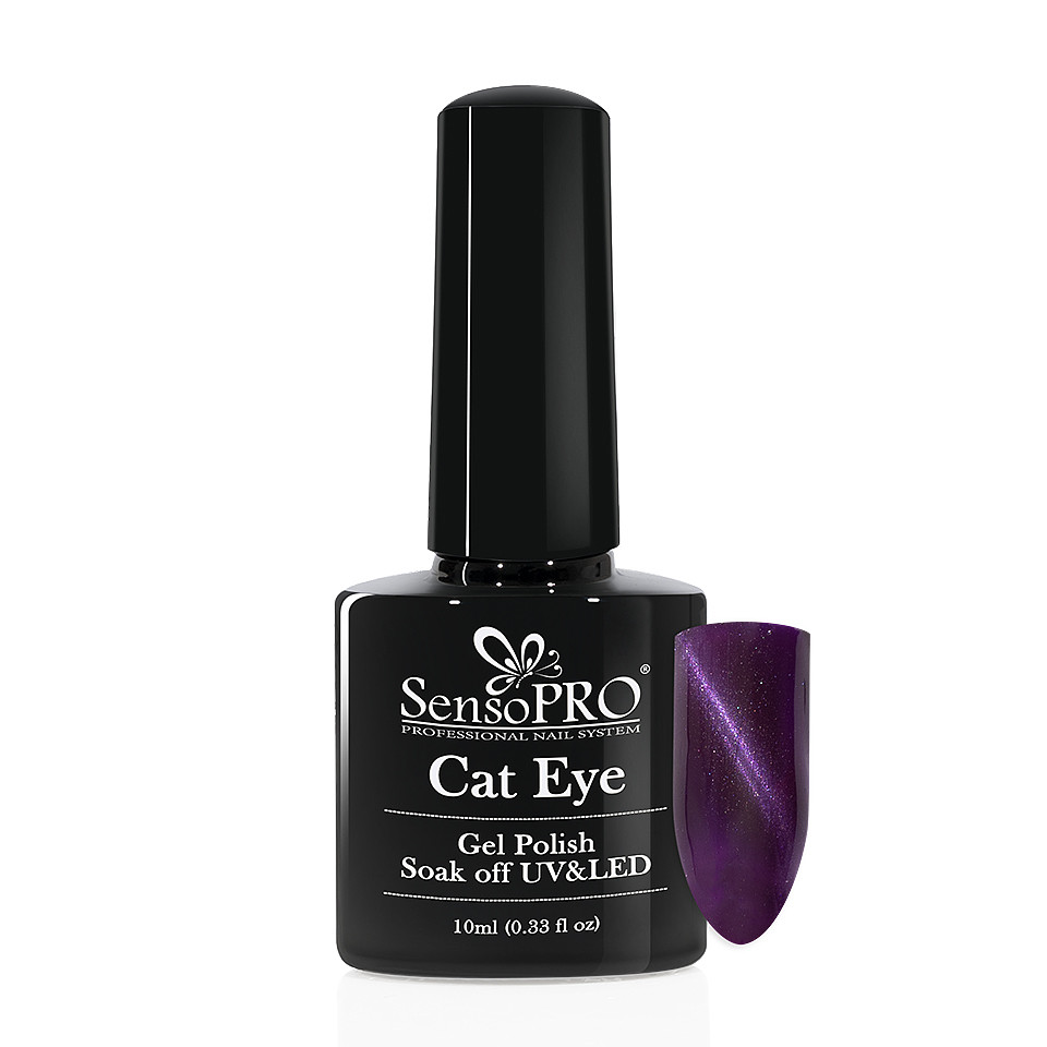 Oja Semipermanenta Cat Eye SensoPRO 10ml - #049 Purple Plum