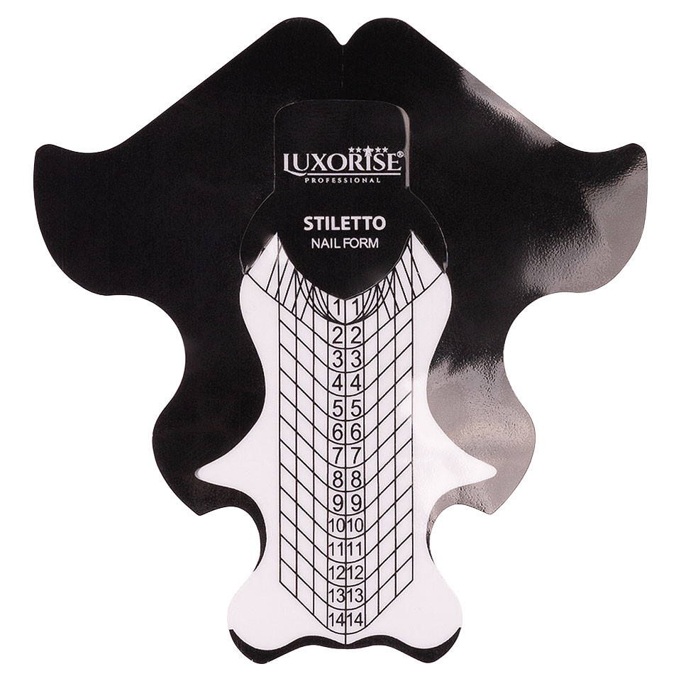 Sabloane constructie unghii luxorise stiletto - black, 50 buc