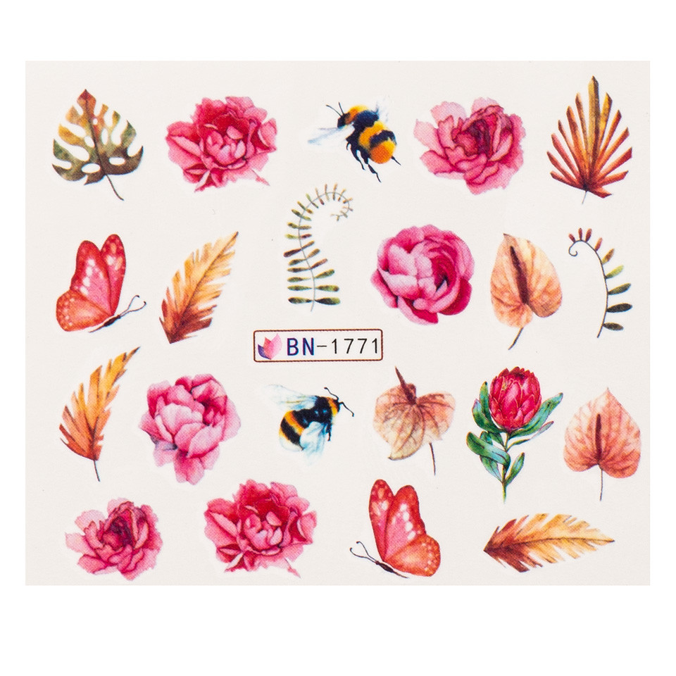 Tatuaj unghii luxorise flower grace, bn-1771