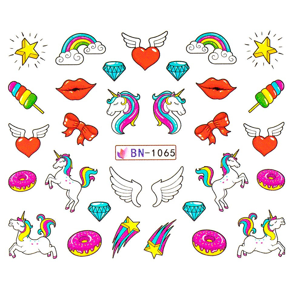 Tatuaj unghii luxorise unicorn kiss, bn-1065
