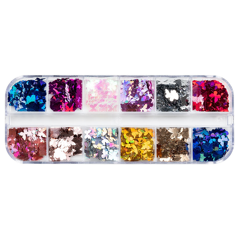 Paiete unghii luxorise butterfly effect, 12 culori