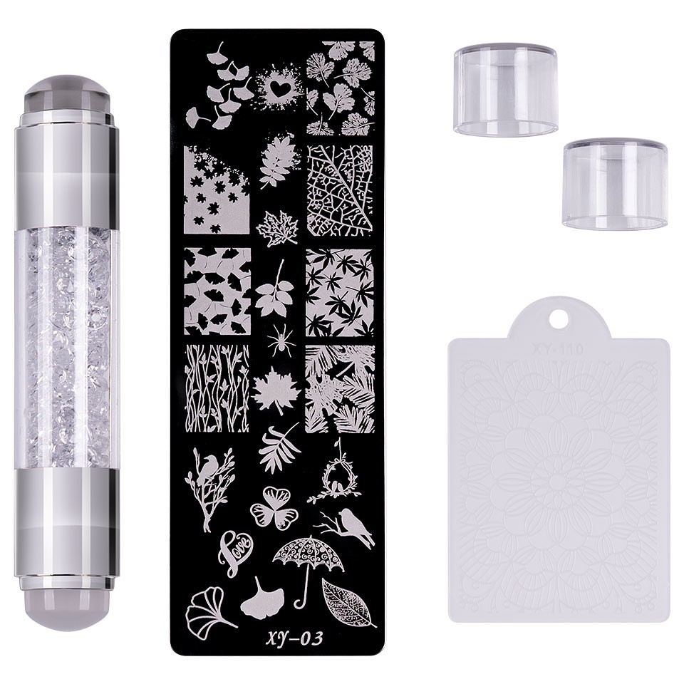 Set Stampila Unghii + Matrita Crystal Nail Art, XY-03 - SensoPRO Milano