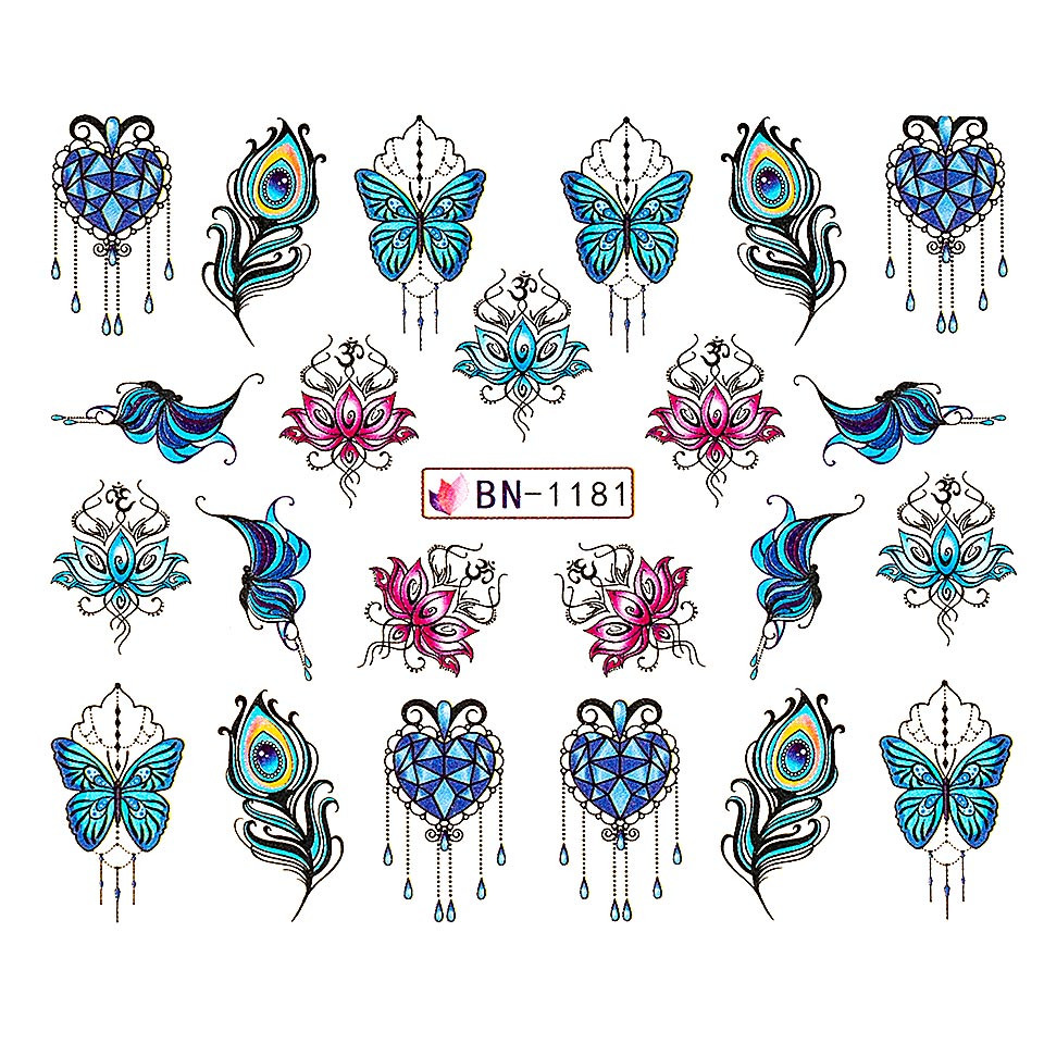 Tatuaj unghii LUXORISE, Butterfly BN-1181