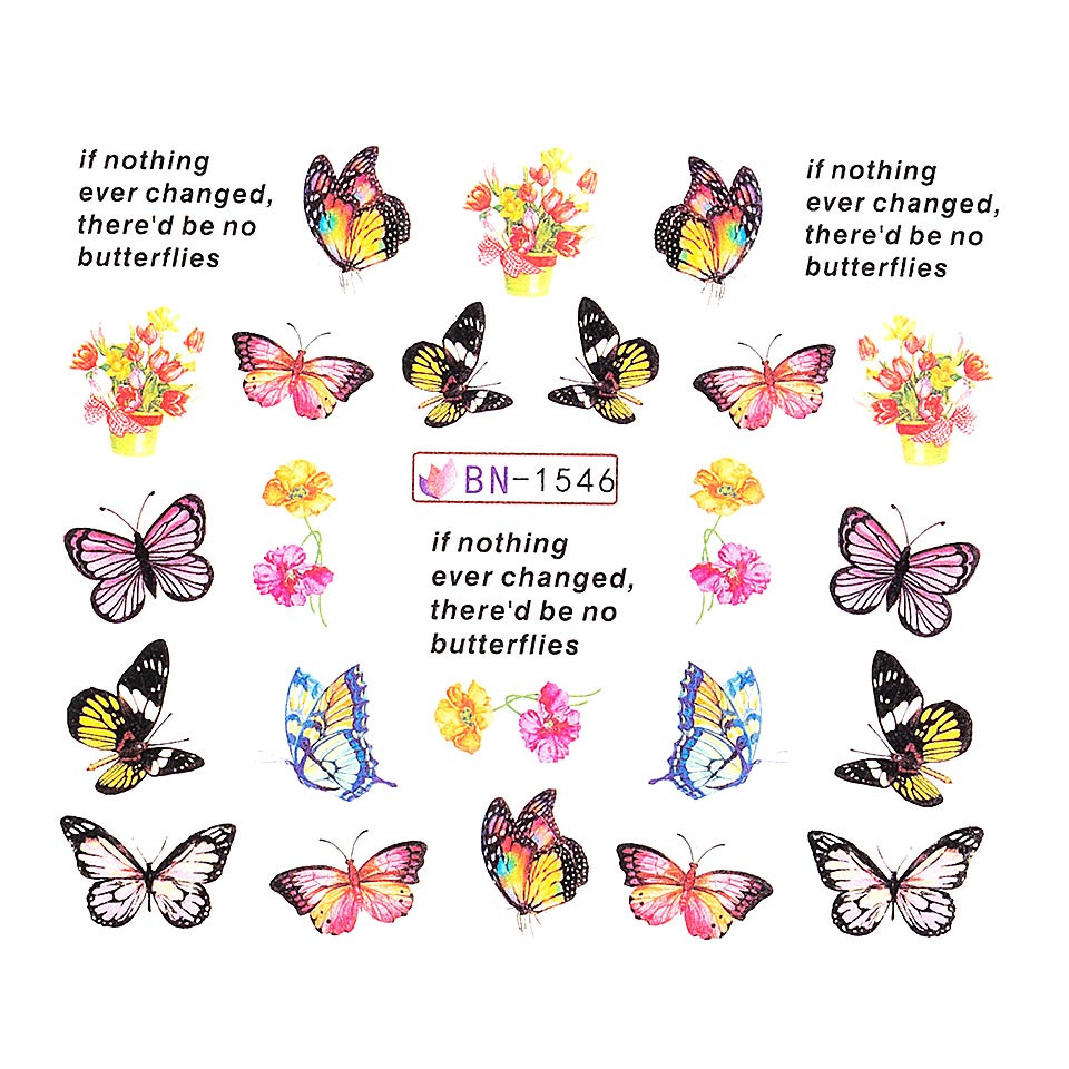 Tatuaj unghii luxorise, butterfly bn-1546
