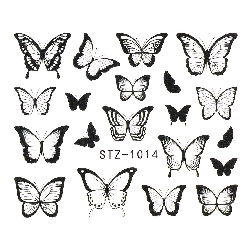 Tatuaj unghii luxorise simple butterfly song, stz-1014