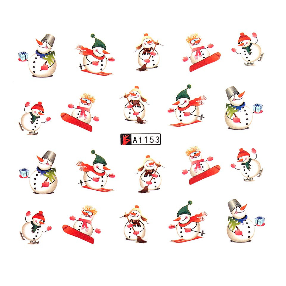 Tatuaj unghii luxorise snowmen rush, a1153