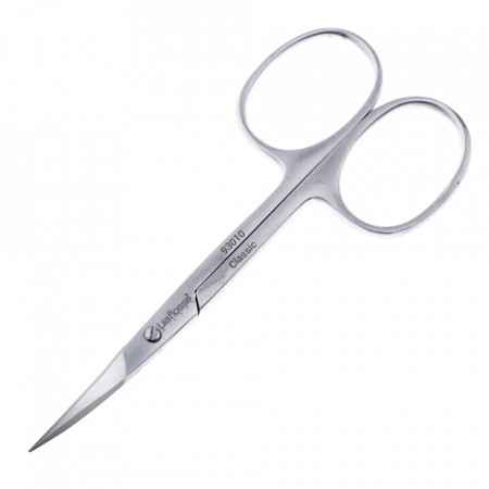 Forfecuta pentru cuticule curbata profesionala Lila Rossa, din otel inoxidabil, model rusesc, Silver
