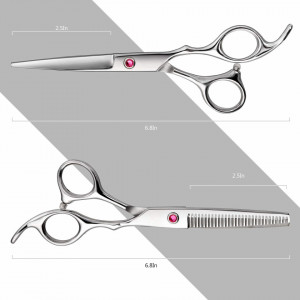 Set foarfeca de tuns si filat Ardette Fabio03 marime 6" si pieptan carbon clame pentru frizerie salon