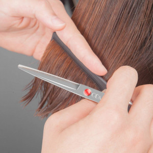 Set foarfeca de tuns si filat OttO 6" cu geanta depozitare, clama, brici, manta pentru frizerie coafor salon