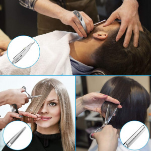 Foarfeca de tuns si filat profesionala set 2 bucati Bankok 6" cu geanta depozitare, piepten, brici metalic pentru frizerie coafor salon