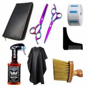 Set ustensile si accesorii frizerie coafor Smartex cu foarfeca tuns filat