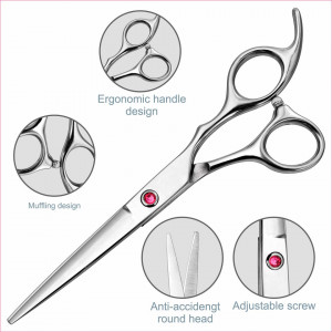 Set foarfeca de tuns si filat Ardette Fabio03 marime 6" si pieptan carbon clame pentru frizerie salon